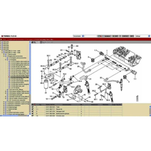 Установка каталога запчастей Terex Fuchs EPC 2010