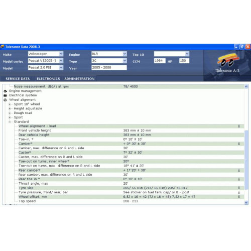 Установка базы данных Tolerance Data 2009 для ремонта и диагностики автомобилей