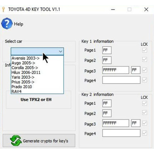 Установка программы Toyota 4D KeyTool 1.2 для синхронизации иммобилайзера