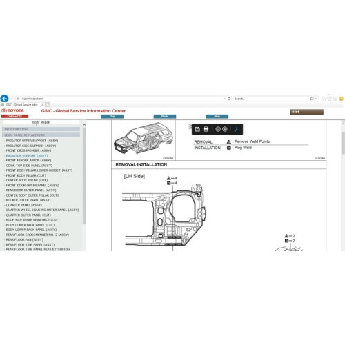 Установка программы Toyota Global Service Information Center (GSIC) 2018