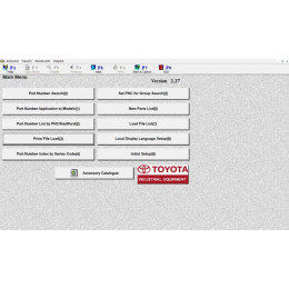 Установка программы Toyota Industrial Equipment Forklift EPC каталог запчастей промышленной техники