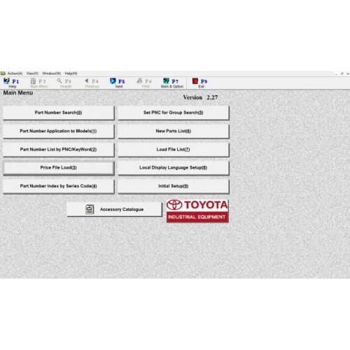 Установка программы Toyota Industrial Equipment Forklift EPC каталог запчастей промышленной техники