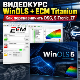 WinOLS + ECM Titanium — видеокурс по чип-тюнингу DSG, S-Tronic и ZF