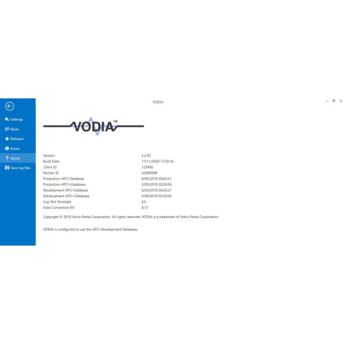 Установка программы Volvo Penta Vodia 5.2.50 + APCI 2018