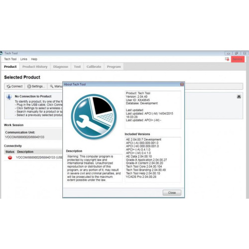 Дилерский сканер Volvo VOCOM II оригинал 88894000 + ноутбук + программы