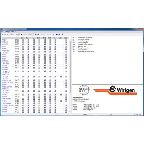 Установка программы Wirtgen WIDOS EPC 2013