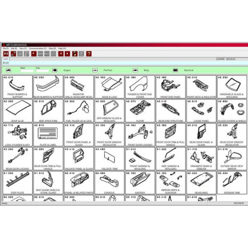 Установка программы Mitsubishi ASA (Europe + USA + Japan) каталог запасных частей Митсубиси