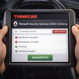 Разблокировка SGW Renault для Thinkcar (10-100 токенов): Сброс сервиса, адаптации, удаление ошибок в авто 2019+