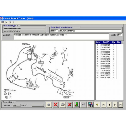 Установка Renault Trucks Consult EPC 2018: Каталог запчастей грузовиков