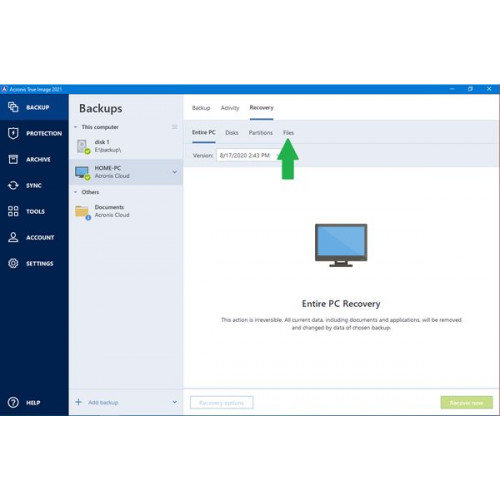 Установка Acronis образа