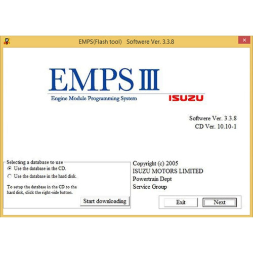 Установка программы ISUZU EMPS 3.3.8