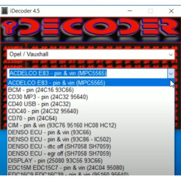 Установка чип тюнинг программы iDecoder 4.5 для отключения DPF DTC TVA IMMO из прошивок ЭБУ