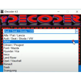 Установка чип тюнинг программы iDecoder 4.5 для отключения DPF DTC TVA IMMO из прошивок ЭБУ