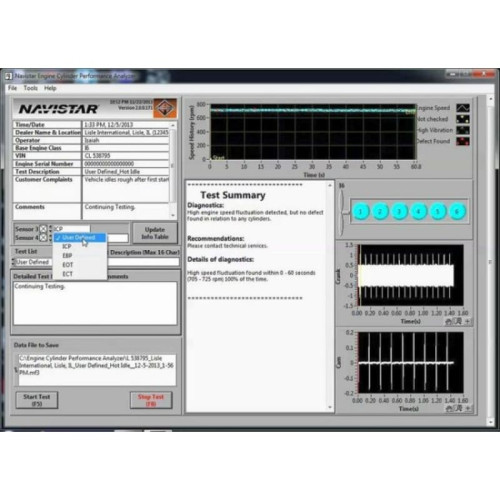 Установка программы Navistar Engine Cylinder Performance Analyzer (CPA) для анализа цилиндров двигателя