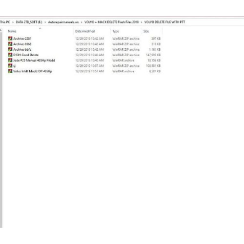 Набор файлов Volvo Truck + MACK Delete Flash Files 2021
