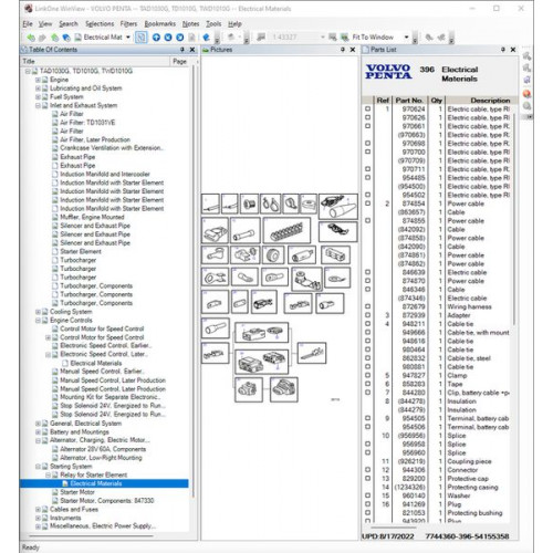 Установка каталога запчастей Volvo Penta EPC 07.2025