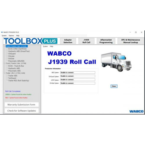 Установка Wabco Toolbox Plus и ECAS: Диагностика тормозных систем и подвески
