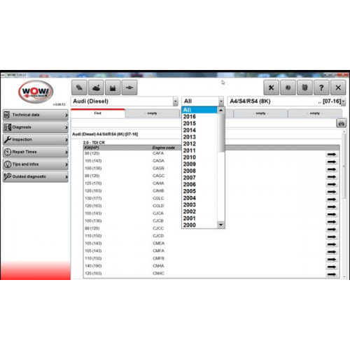Установка Wurth WOW! 5.00.12: Мультимарочная диагностика и базы данных